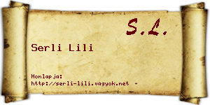 Serli Lili névjegykártya